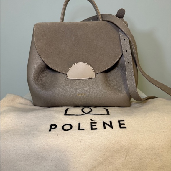 Handbags - Polène Numéro Un Textured Grey